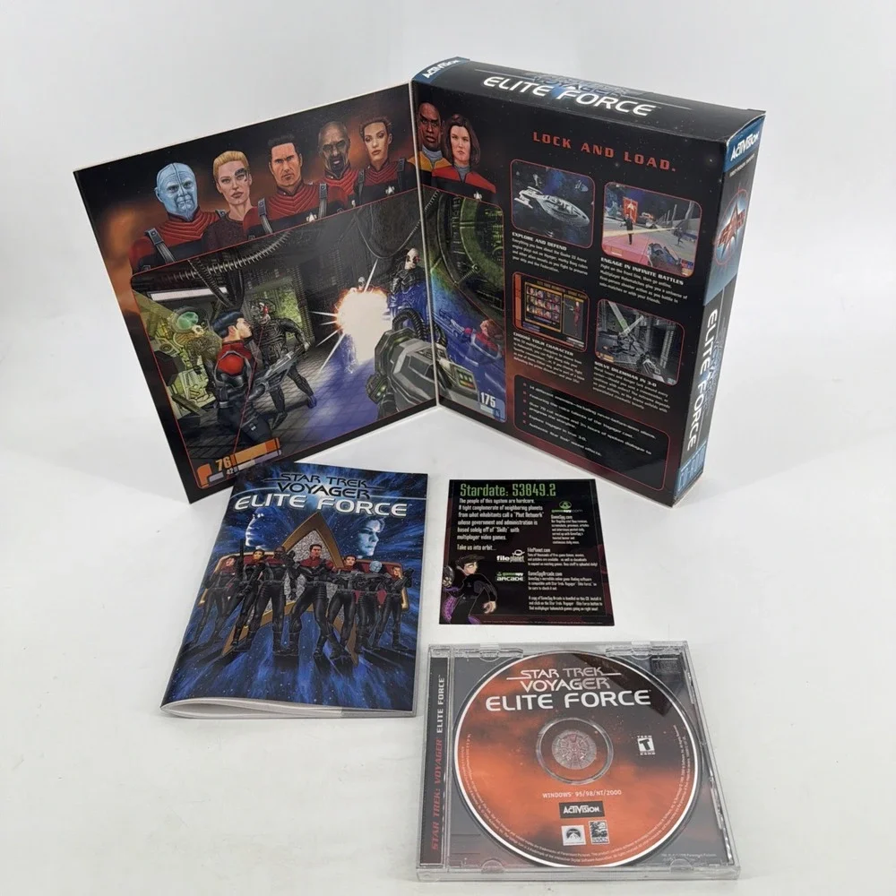 Star Trek Voyager - Elite Force PC CD-ROM, 2000 Big Box Game COMPLETE